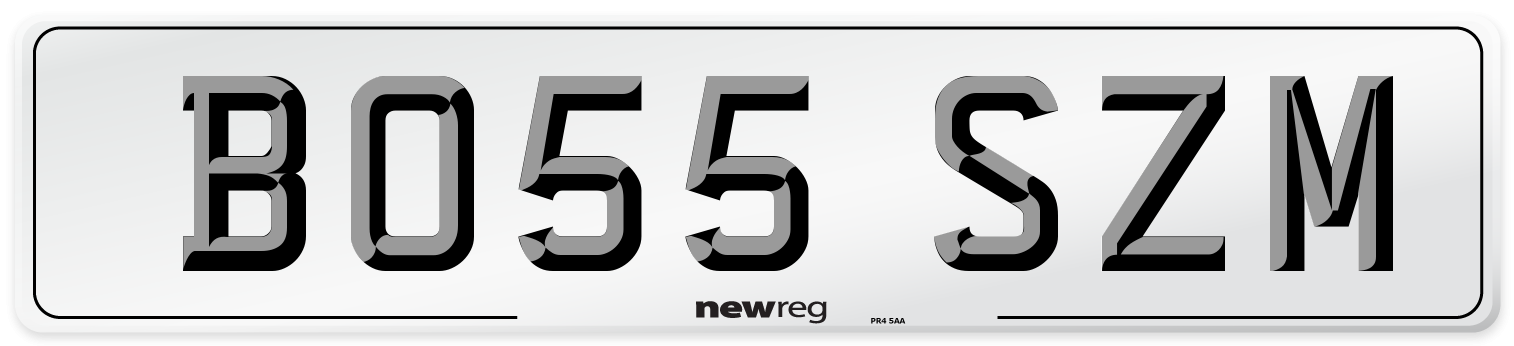 BO55 SZM Number Plate from New Reg